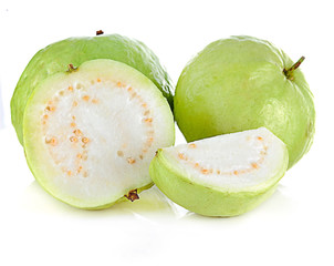 guava fruit isolated on the white background.