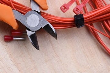 Tools and cable electrical installation