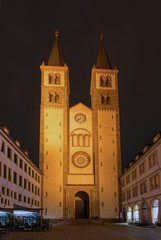 Fototapeta na wymiar Würzburger Dom, Würzburg, Unterfranken, Bayern, Deutschland 