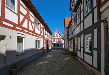 Obraz premium In der Altstadt von Seligenstadt, Hessen, Deutschland 