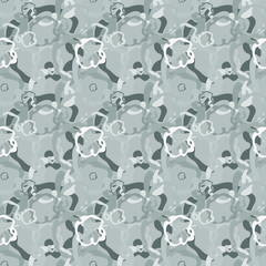 Seamless background pattern with colored diverse doodles.