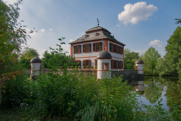Wasserburg Seligenstadt, Landkreis Offenbach, Hessen, Deutschland 