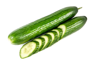 Cucumber isolated on white background high resolution