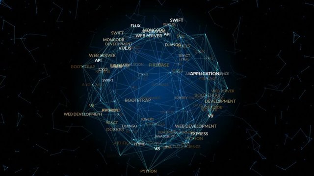 web development technology concept background