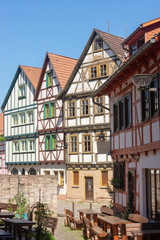 Fachwerkhäuser am Kirchhof in Schmalkalden, Thüringen