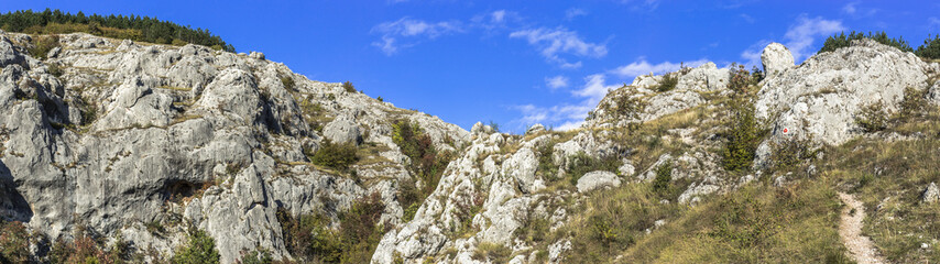 Panoramic view of the top of the mountain. Beauty of nature concept background.