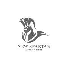 Spartan warrior logo design vector illustration. Warriors sport team logo design.