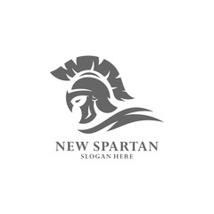 Spartan warrior logo design vector illustration. Warriors sport team logo design.