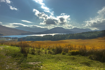 Fototapeta na wymiar Loch Tulla, Argyll and Bute, Lochaber, Highlands, Scotland.