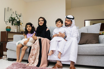 Arabian family at home