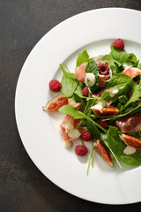 Fresh salad with serrano