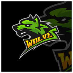 Modern professional Wolf logo for a sport team. Wolf logo vector illustration.