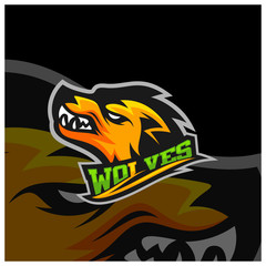 Modern professional Wolf logo for a sport team. Wolf logo vector illustration.