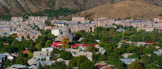 Panoramic view of Vanadzor, Armenia