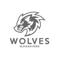 Modern professional Wolf logo for a sport team. Wolf logo vector illustration.