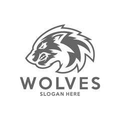 Modern professional Wolf logo for a sport team. Wolf logo vector illustration.