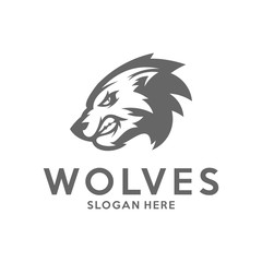 Modern professional Wolf logo for a sport team. Wolf logo vector illustration.