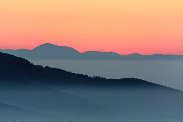 Lever du soleil sur les Vosges