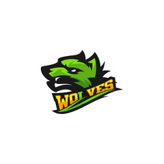 Modern professional Wolf logo for a sport team. Wolf logo vector illustration.