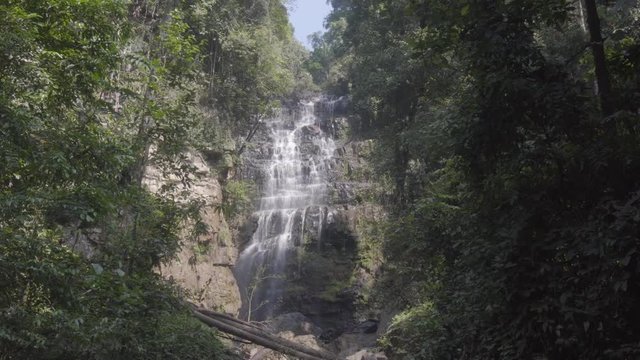 Tallest waterfall out of 5 cascading waterfall at Jeram Pelangi, Maran, Malaysia