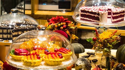 beautiful holiday table, sweets