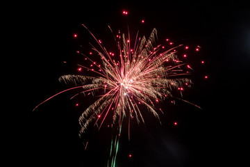Colorful bavarian fireworks at Vilsbiburg - Bavaria - Germany