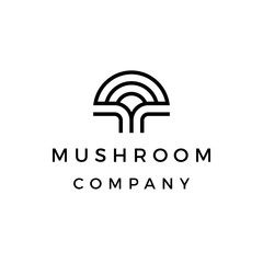 abstract mushroom company logo design for company vector custom logo design illustration