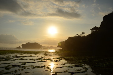 sunset over the sea