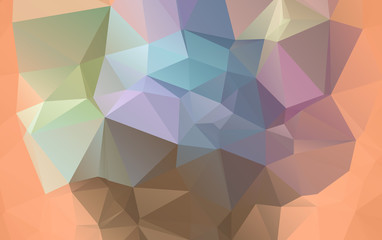 Light Orange vector polygonal illustration, which consist of triangles. Triangular design for your business. Creative geometric background