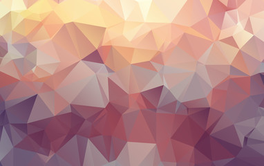 Light Orange vector polygonal illustration, which consist of triangles. Triangular design for your business. Creative geometric background