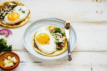 Tortilla with fried egg