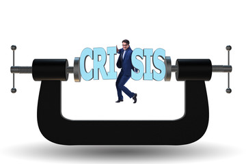 Business concept of crisis and recession