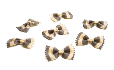 italian pasta bows with squid