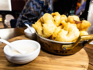 crispy dish of Italian fried onion rings