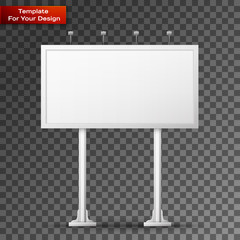 Obraz premium Blank billboard screen, isolated