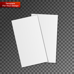 Blank business cards on transparent background