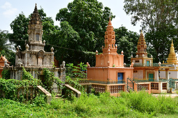 Koh Chen; Kingdom of Cambodia - august 21 2018 : picturesque village