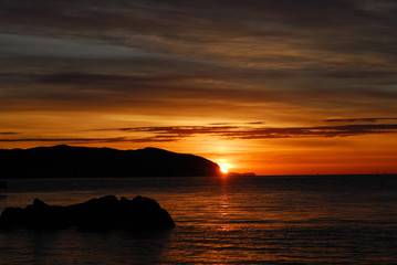 sunset over the sea