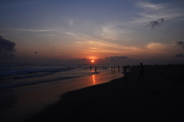 sunset on the beach