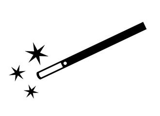 Magic wand vector icon