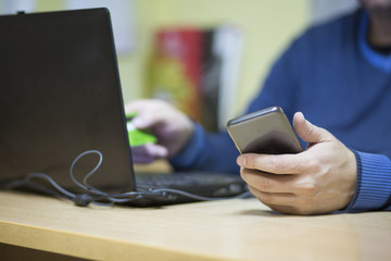 Purchase in the online store.Transfer of money by credit card.