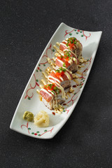 Japanese-style sushi rolls