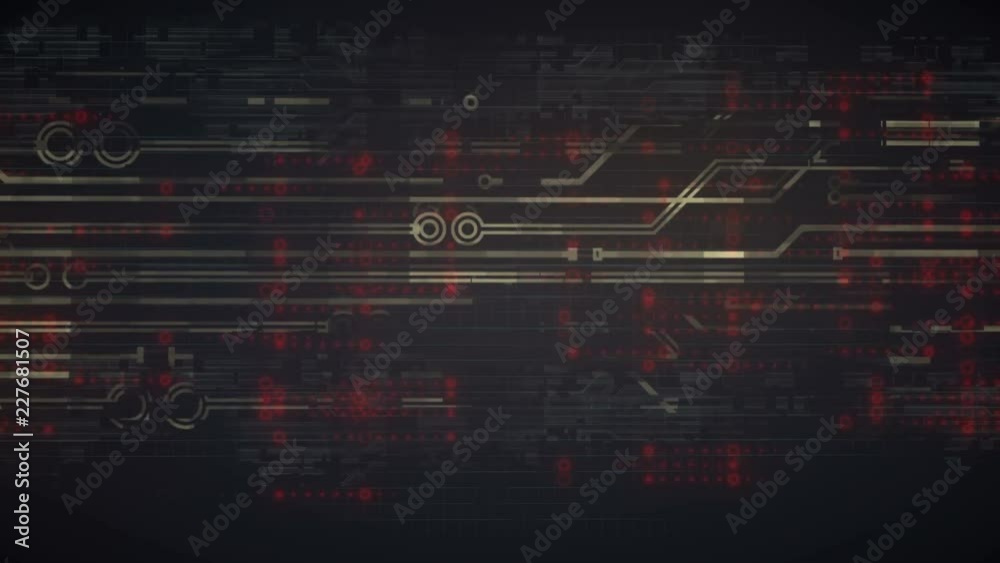 Aufkleber Computer generated high tech digital technology animation. 3d rendering background. 4K, Ultra HD resolution.