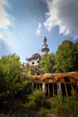 Graffiti and views of the abandoned city of Consonno (Lecco, Italy).