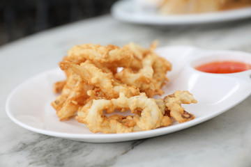 calamari italian fried squid italian food with outdoor restaurant