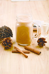 Cinnamon tea with milk