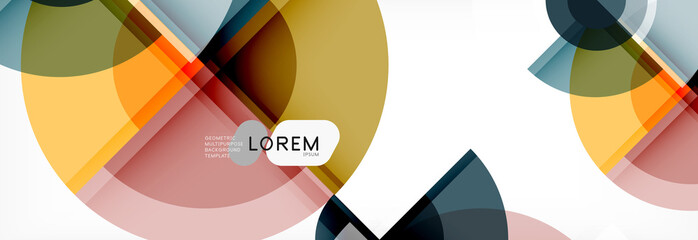 Obraz premium Abstract background bright circles geometric design