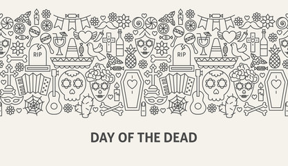 Naklejka premium Day of the Dead Banner Concept