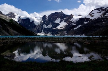 Naklejka na ściany i meble Lake of The Hanging Glaciers (reflection)