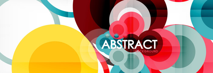 Fototapeta premium Circle composition abstract background